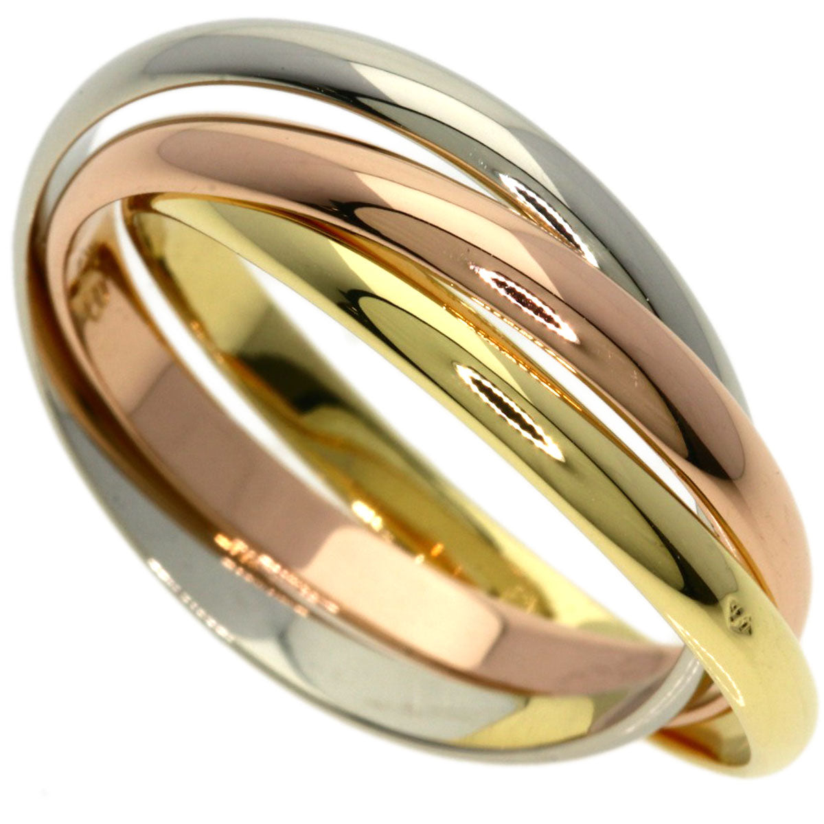 CARTIER Trinity SM #58 Ring K18 Yellow Gold K18 White GoldLadies [Used]