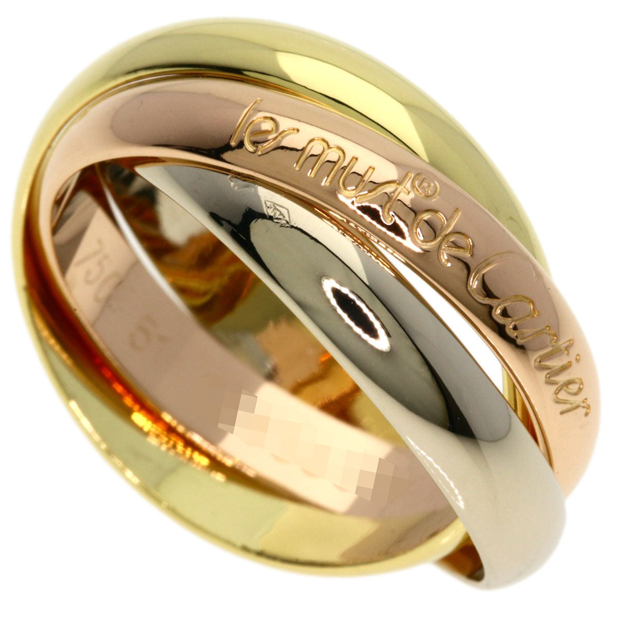 CARTIER Trinity #51 Ring K18 Yellow Gold 18K Pink GoldLadies [Used]