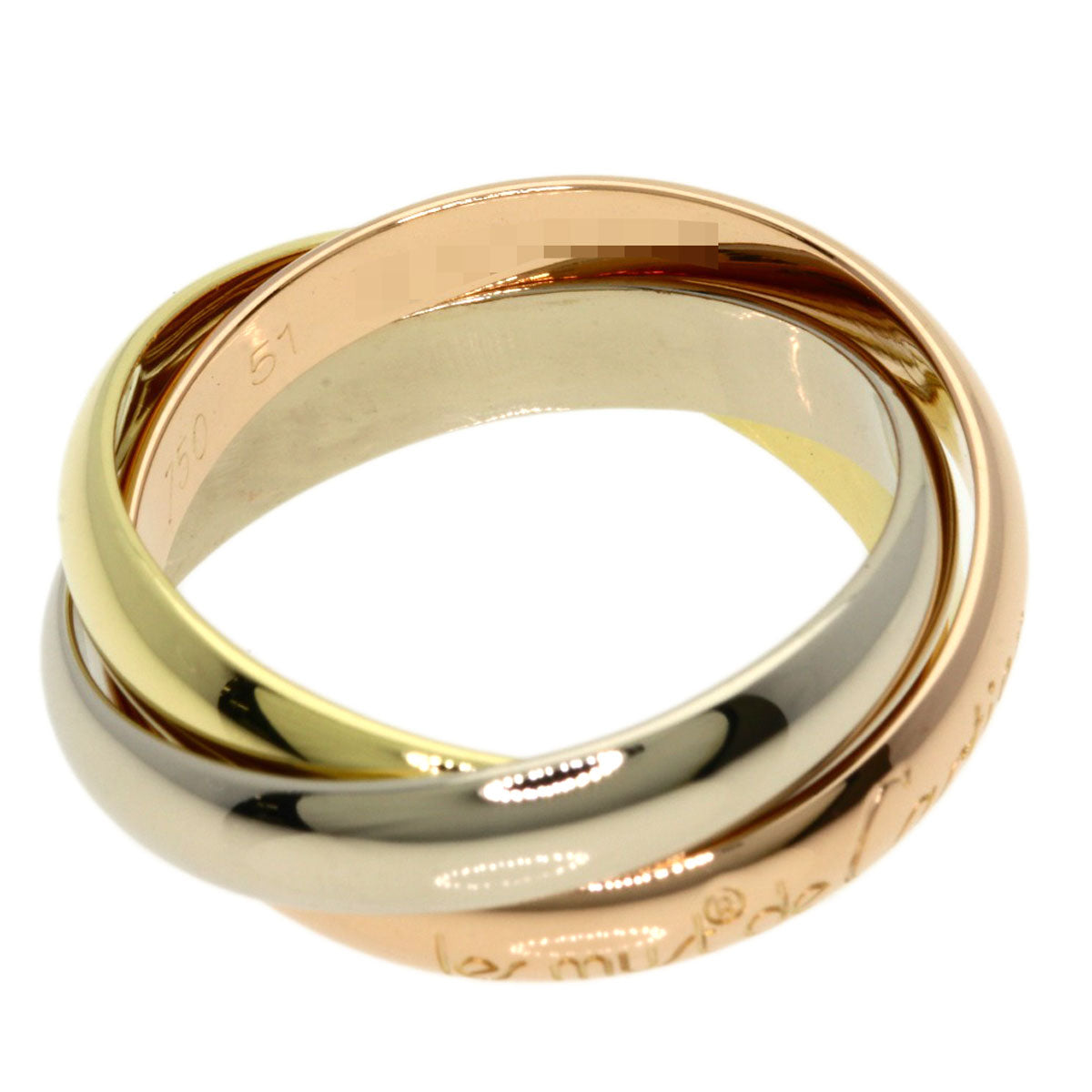 CARTIER Trinity #51 Ring K18 Yellow Gold 18K Pink GoldLadies [Used]
