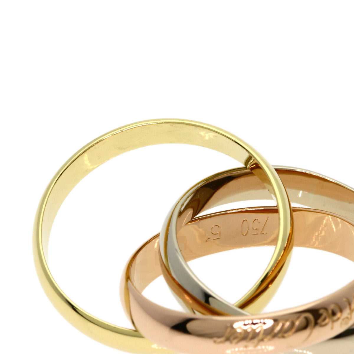 CARTIER Trinity #51 Ring K18 Yellow Gold 18K Pink GoldLadies [Used]