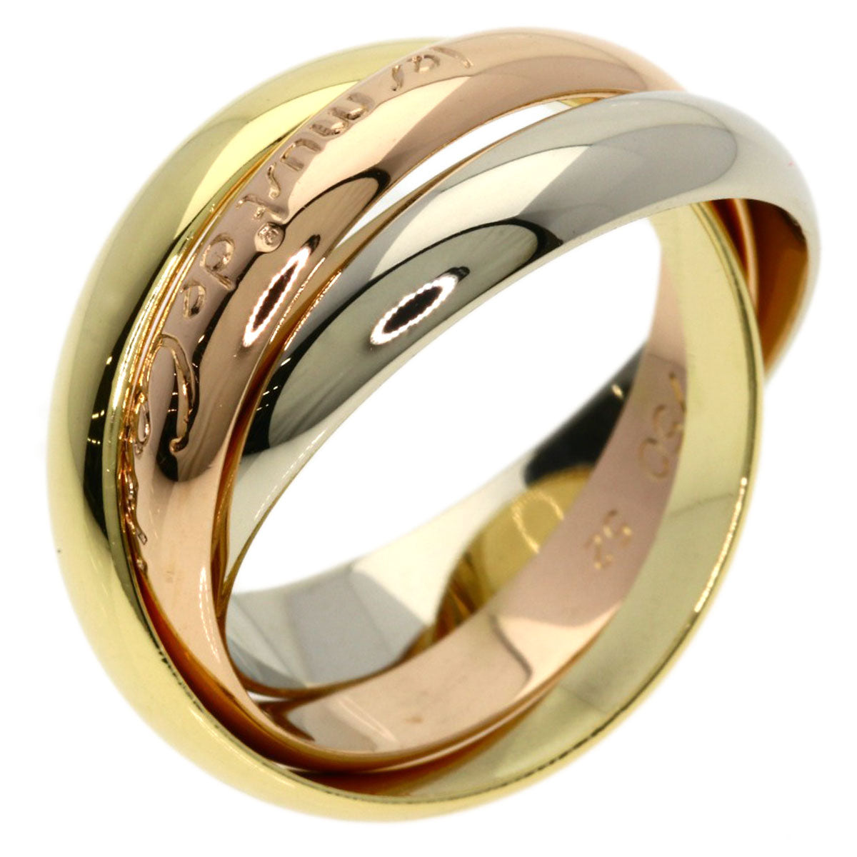 CARTIER Trinity #52 Ring K18 Yellow Gold 18K Pink GoldLadies [Used]