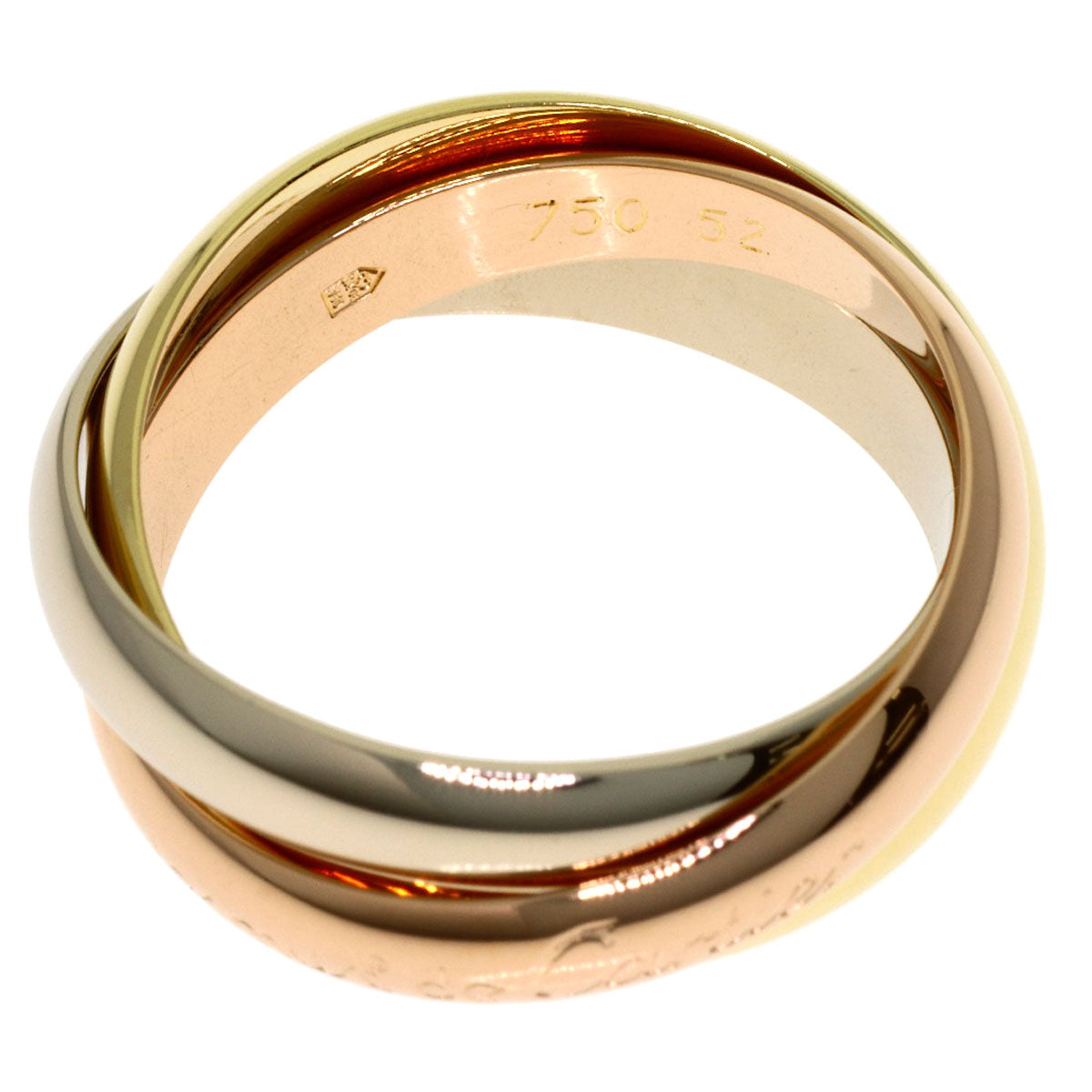CARTIER Trinity #52 Ring K18 Yellow Gold 18K Pink GoldLadies [Used]