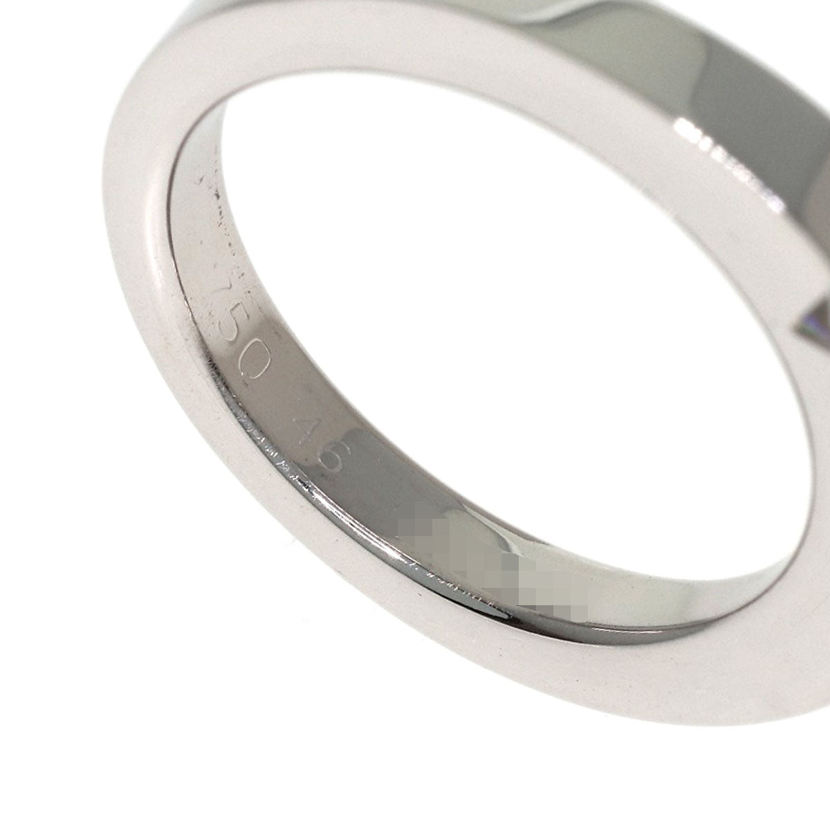 CARTIER Date with Diamond #46 Ring K18 White Gold Ladies [Used]