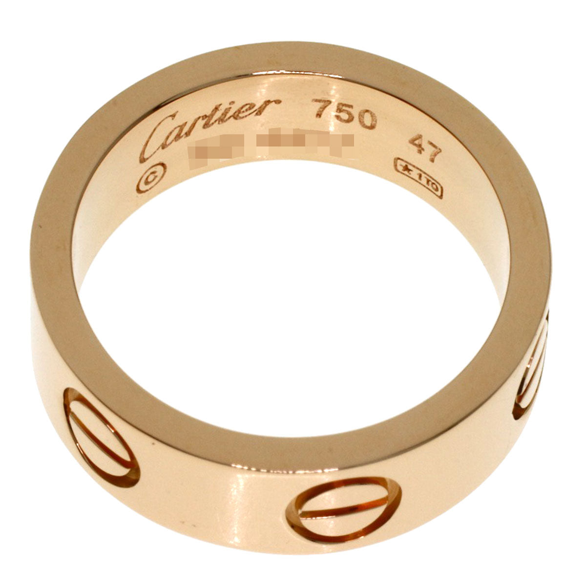 CARTIER love ring #47 Ring K18 Pink Gold Ladies [Used]