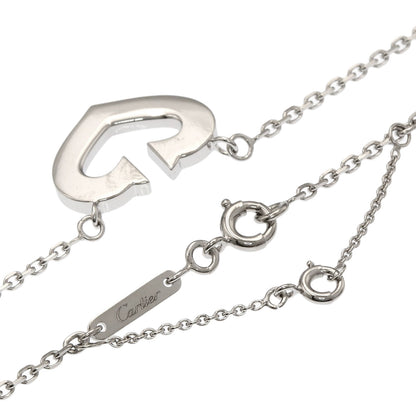 CARTIER C heart Necklace K18 White Gold Ladies [Used]