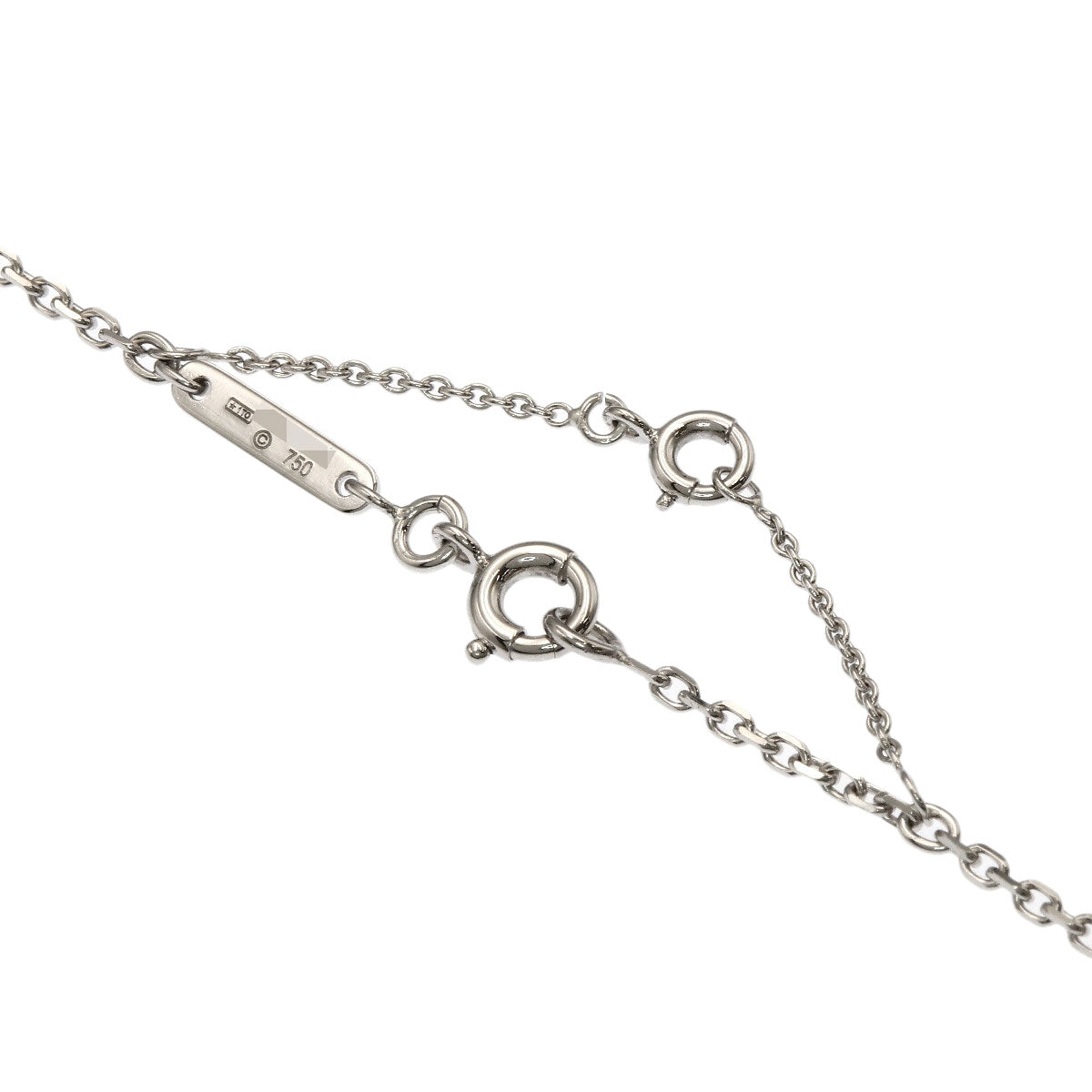 CARTIER C heart Necklace K18 White Gold Ladies [Used]