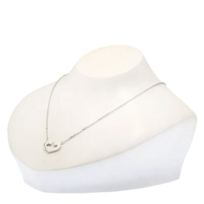 CARTIER C heart Necklace K18 White Gold Ladies [Used]