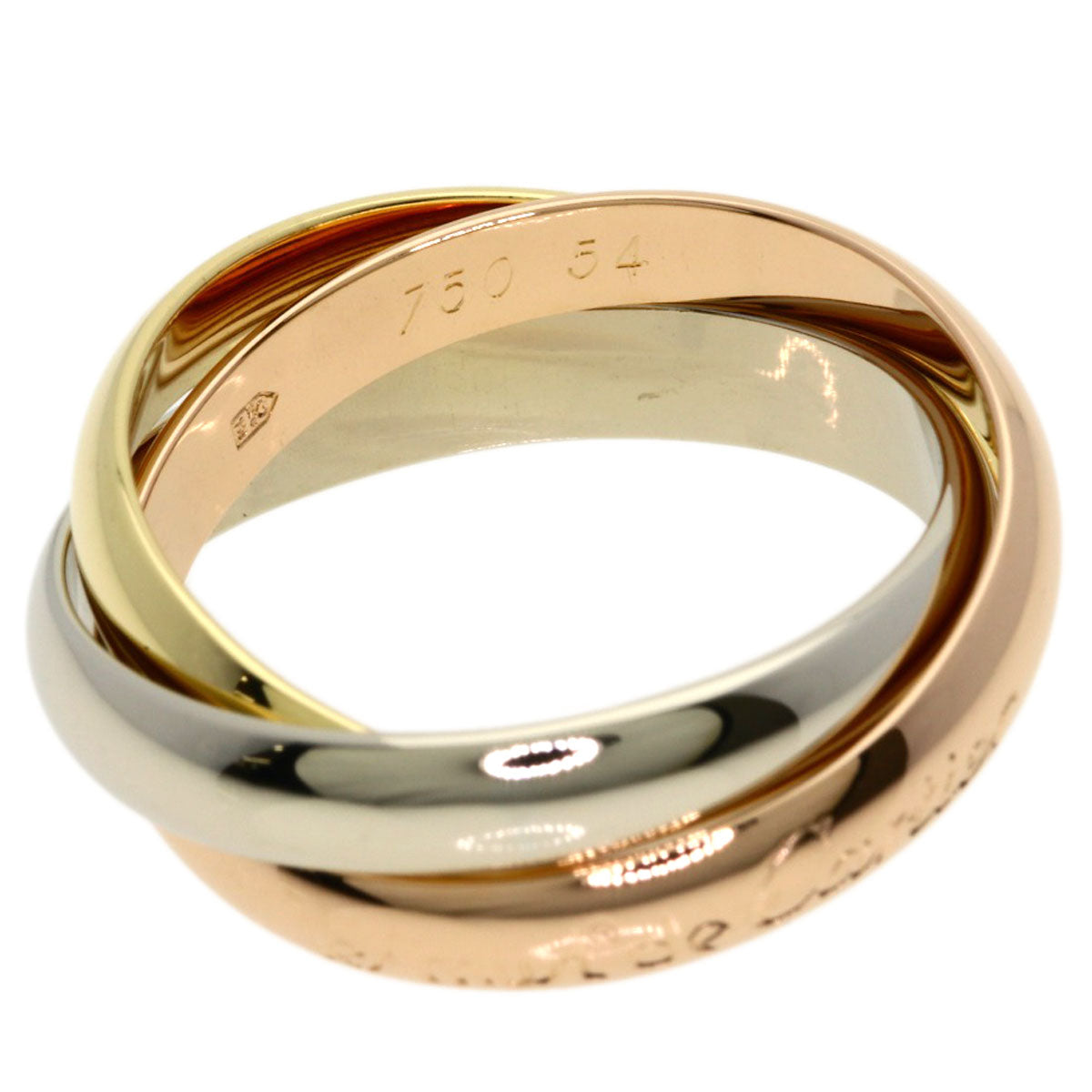 CARTIER Trinity #54 Ring K18 Yellow Gold 18K Pink GoldLadies [Used]