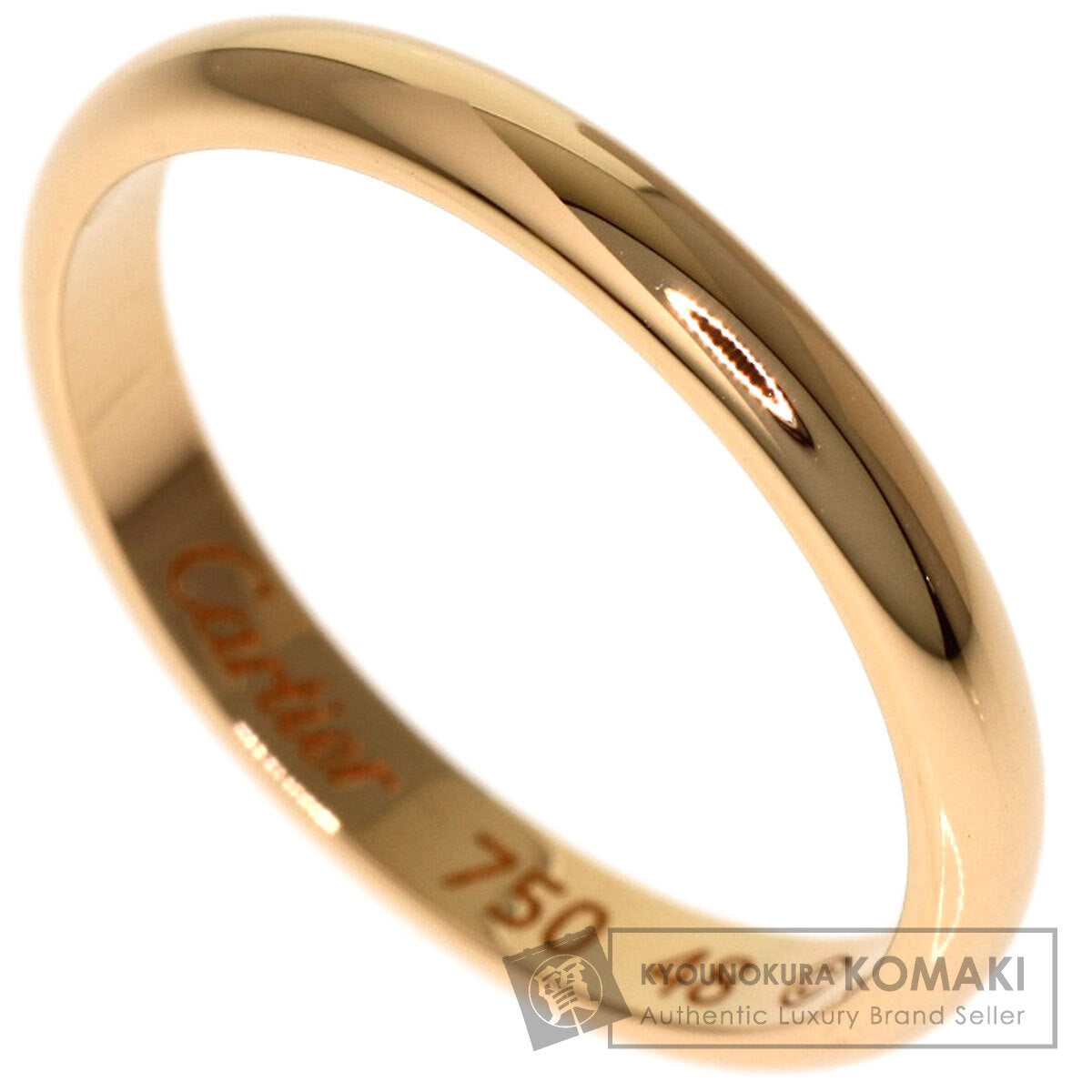 CARTIER Wedding #48 Ring K18 Pink Gold Ladies [Used]