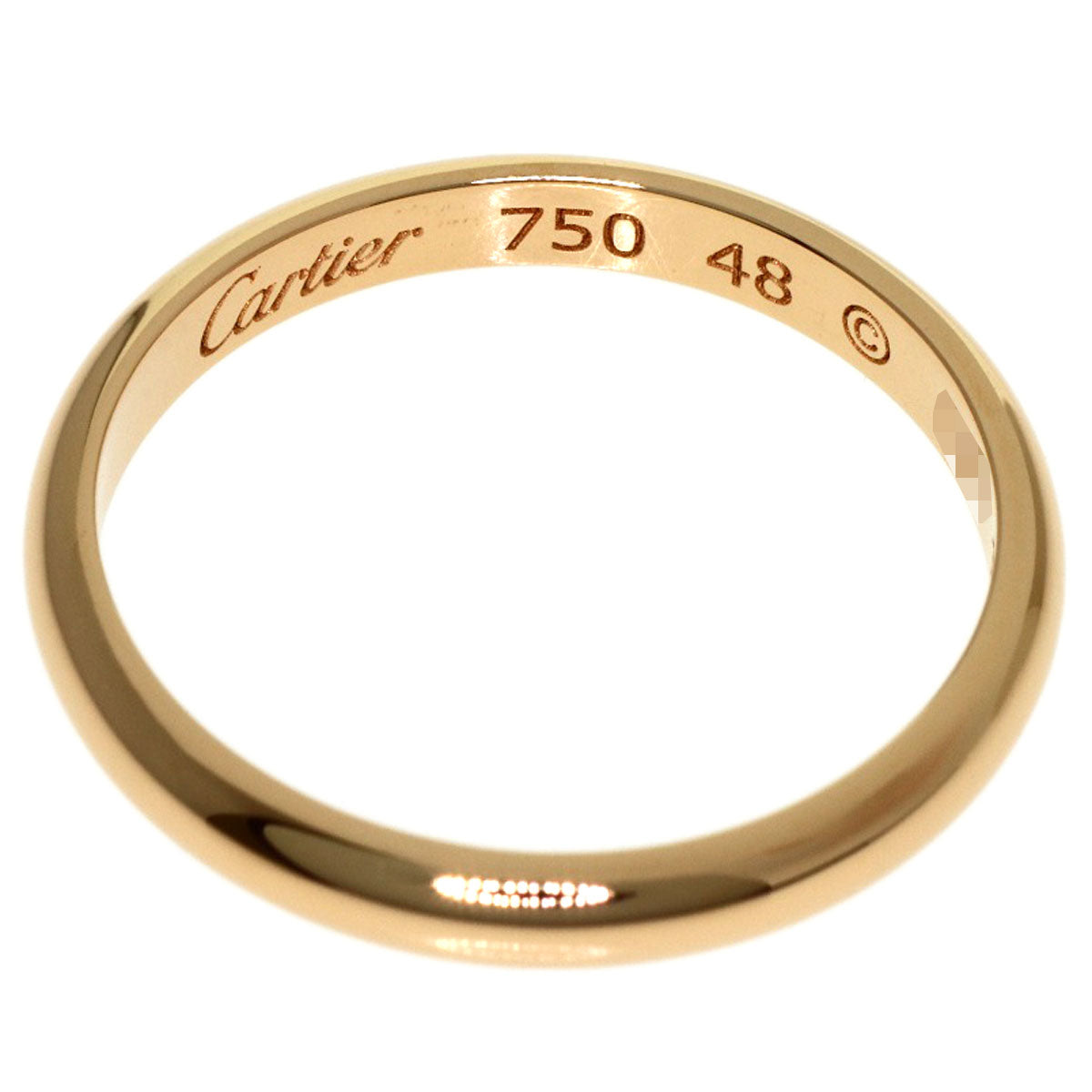 CARTIER Wedding #48 Ring K18 Pink Gold Ladies [Used]