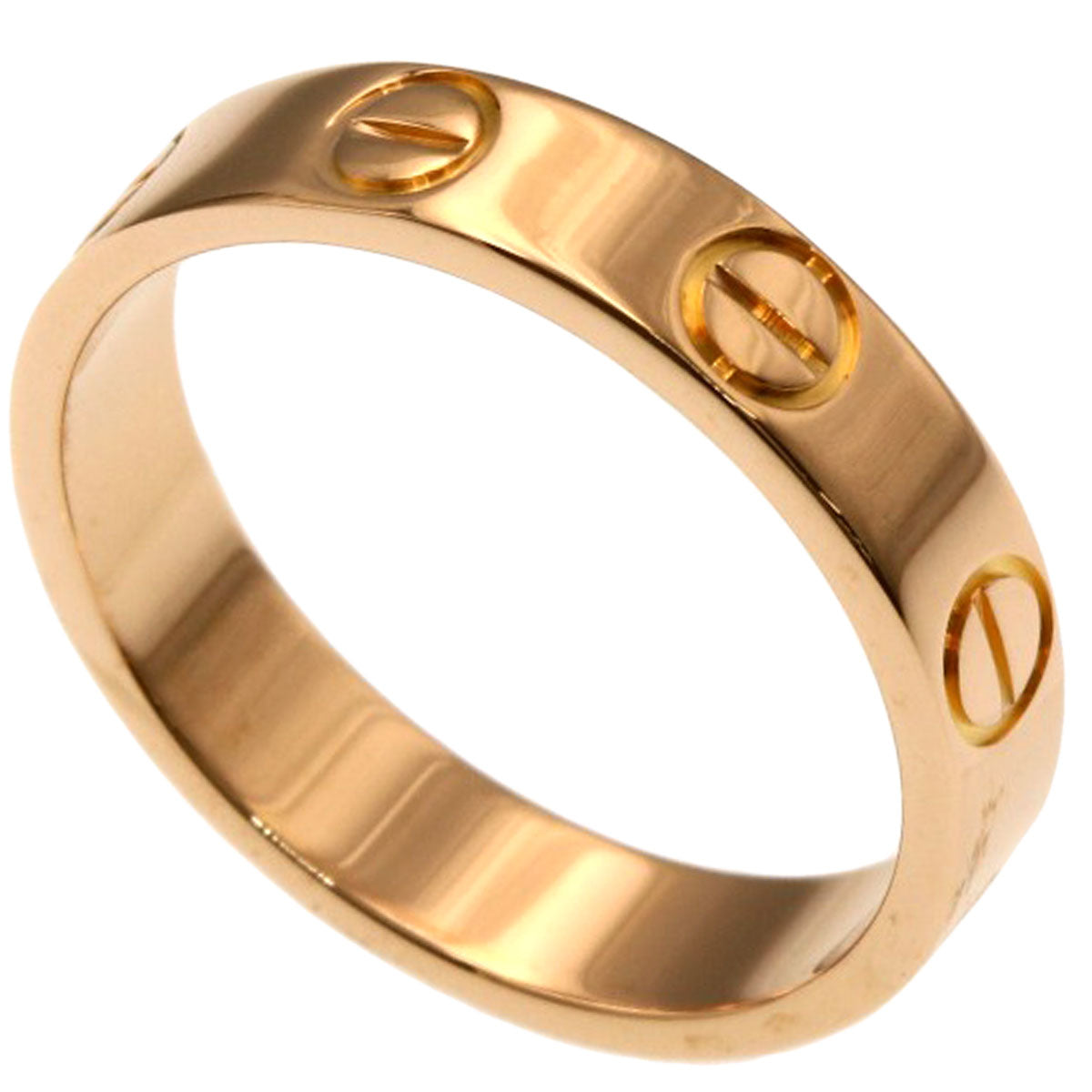 CARTIER love ring #46 Ring K18 Pink Gold Ladies [Used]