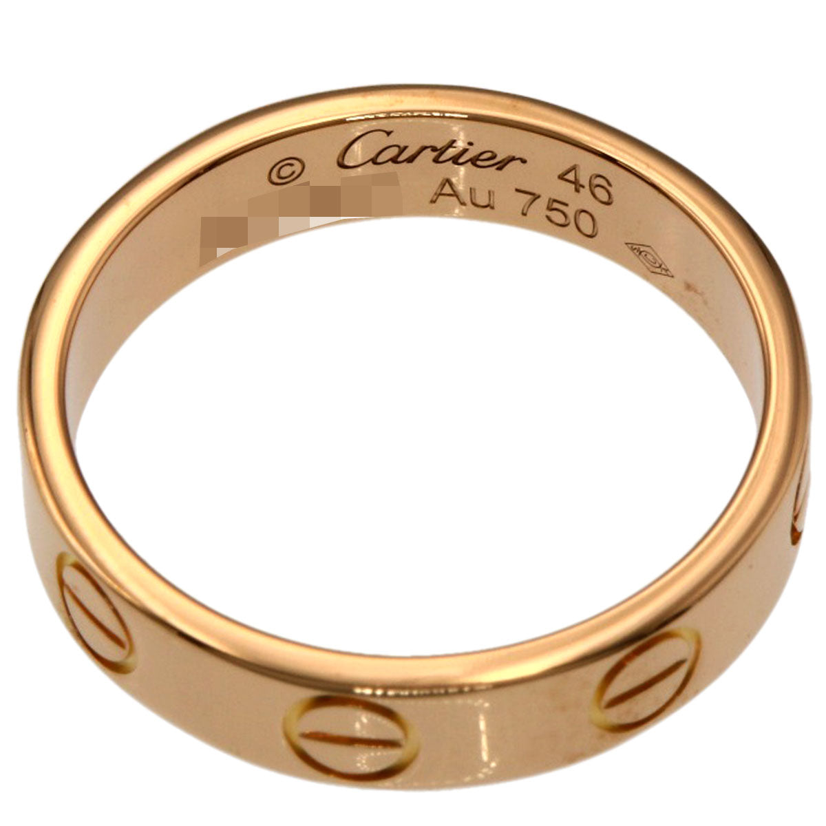 CARTIER love ring #46 Ring K18 Pink Gold Ladies [Used]