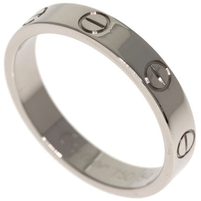 CARTIER mini love ring #54 Ring K18 White Gold Ladies [Used]