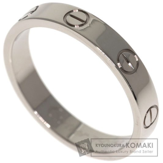 CARTIER mini love ring #54 Ring K18 White Gold Ladies [Used]