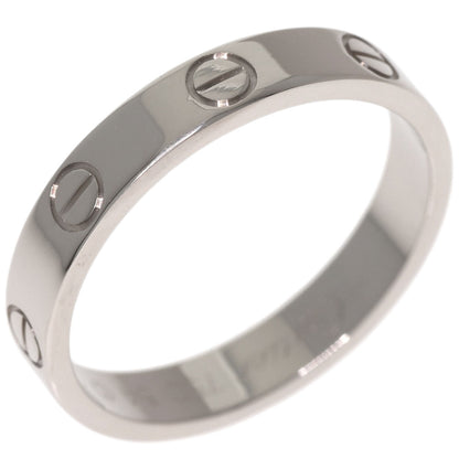 CARTIER mini love ring #54 Ring K18 White Gold Ladies [Used]