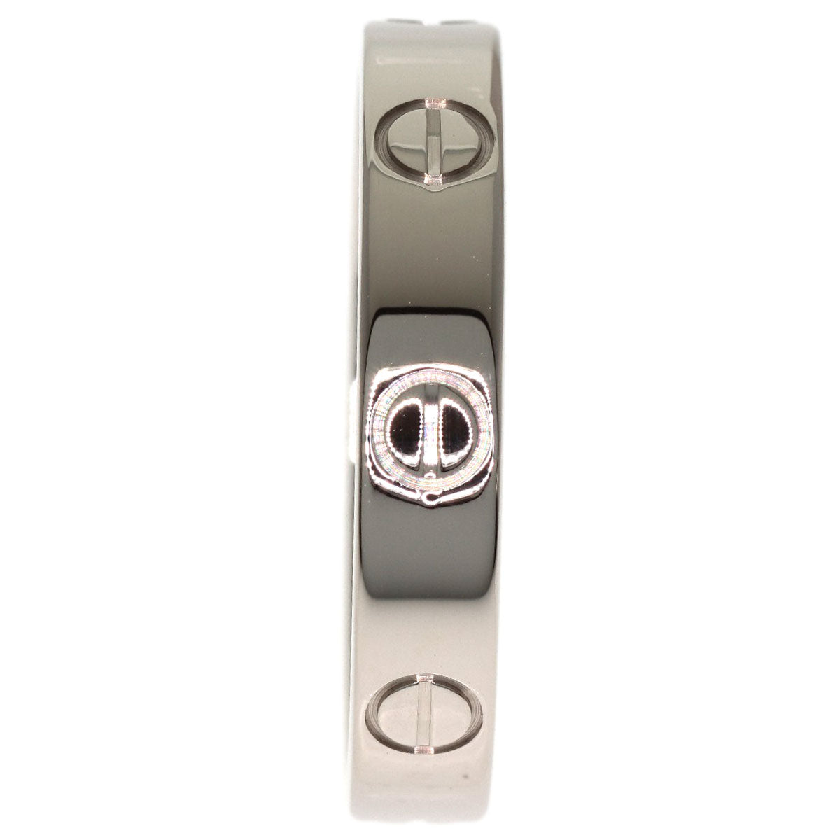 CARTIER mini love ring #54 Ring K18 White Gold Ladies [Used]