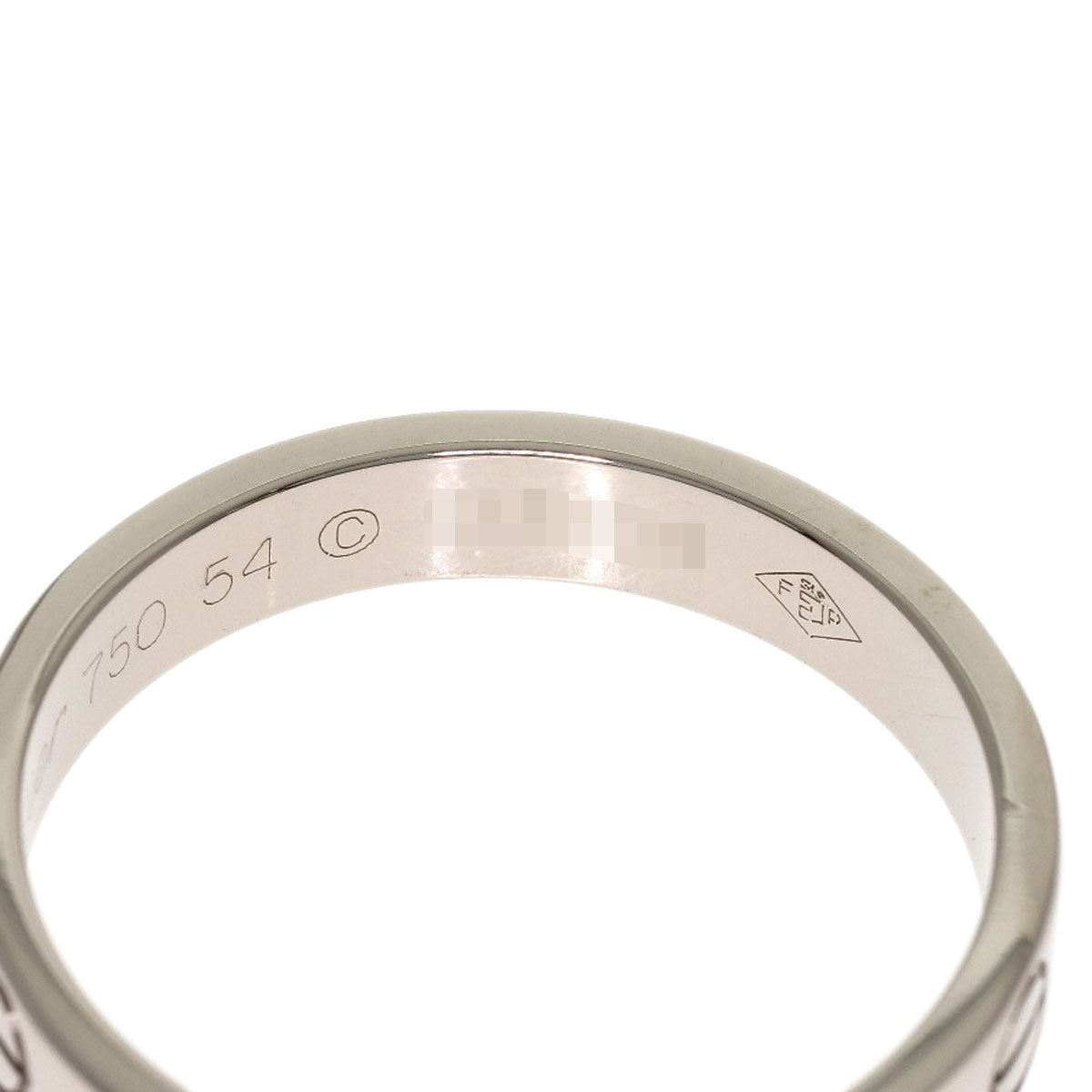 CARTIER mini love ring #54 Ring K18 White Gold Ladies [Used]