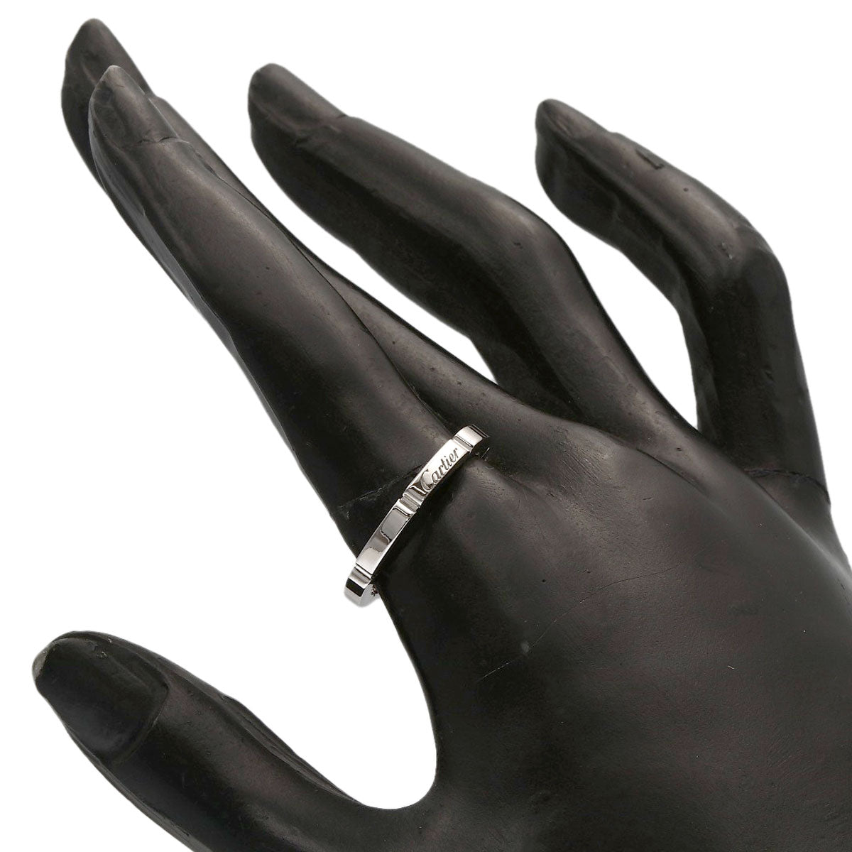 CARTIER Mayon PANTHERE # 56 Ring K18 White Gold Ladies [Used]
