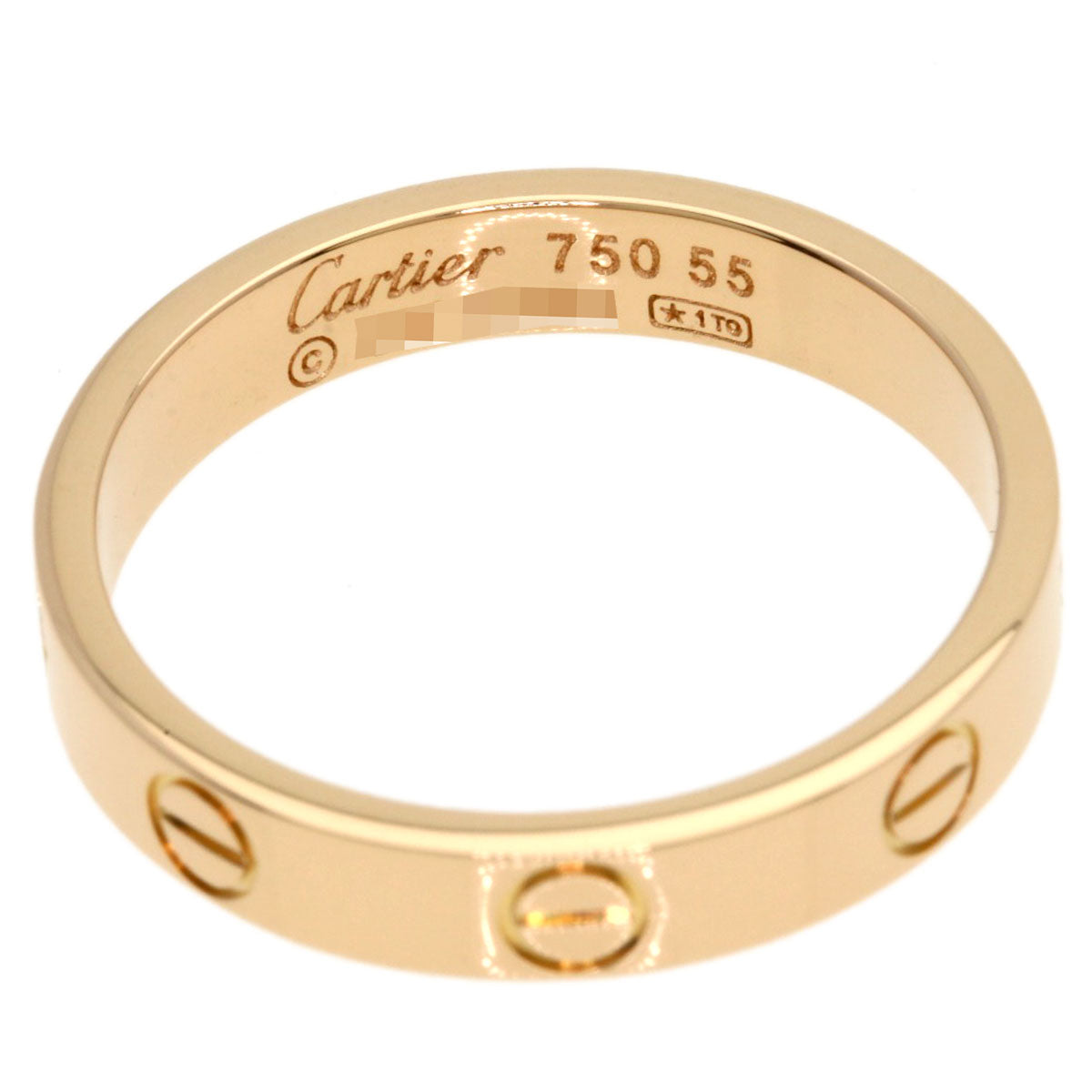 CARTIER love ring #55 Ring K18 Pink Gold Ladies [Used]