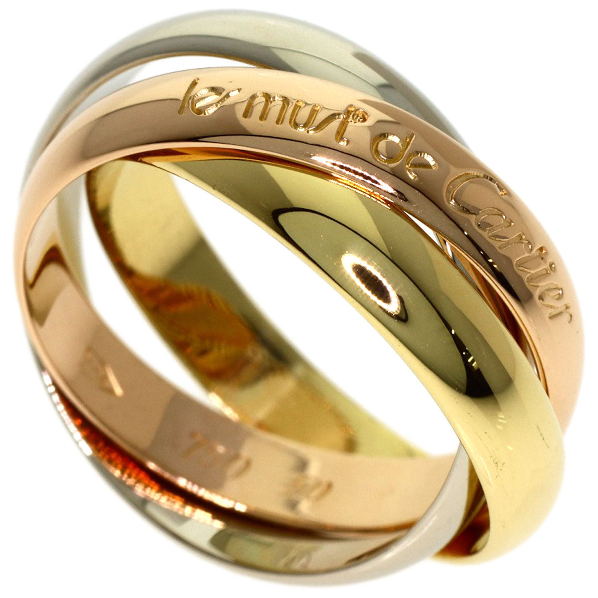 CARTIER Trinity #50 Ring K18 Yellow Gold K18 White GoldLadies [Used]