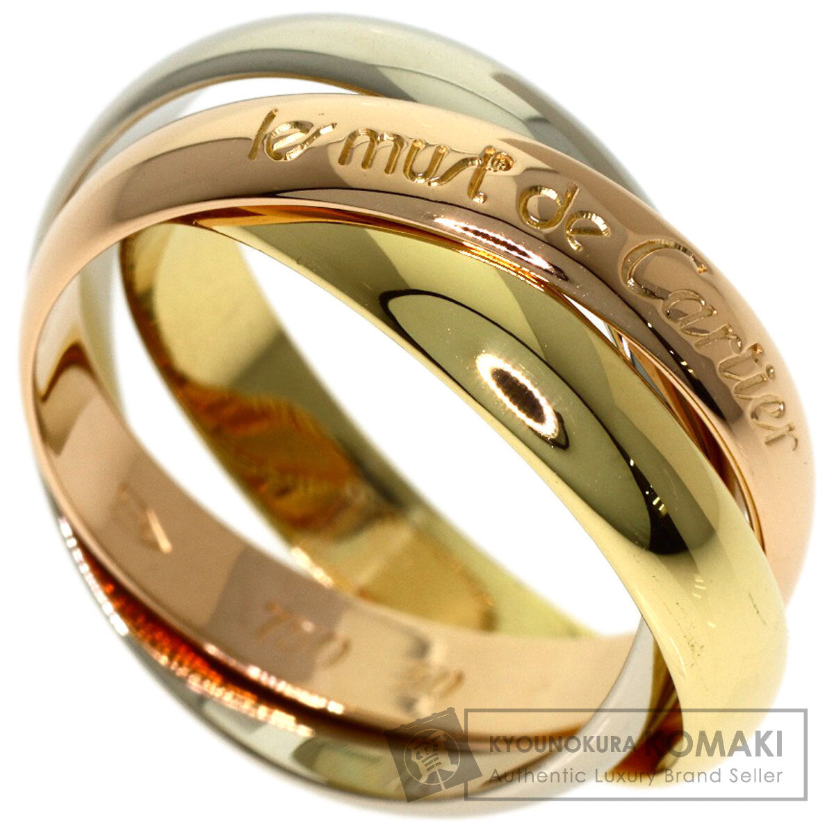 CARTIER Trinity #50 Ring K18 Yellow Gold K18 White GoldLadies [Used]