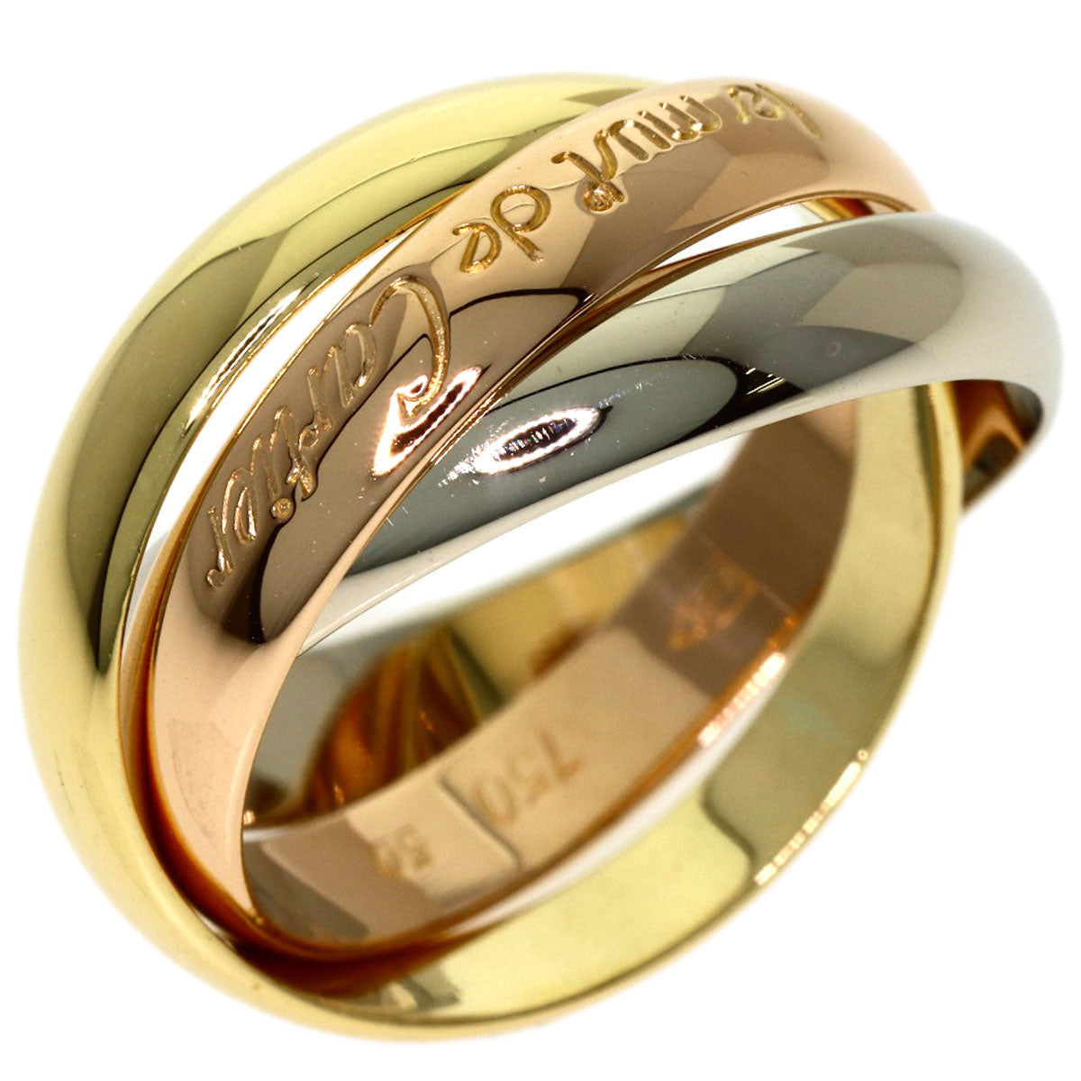 CARTIER Trinity #50 Ring K18 Yellow Gold K18 White GoldLadies [Used]