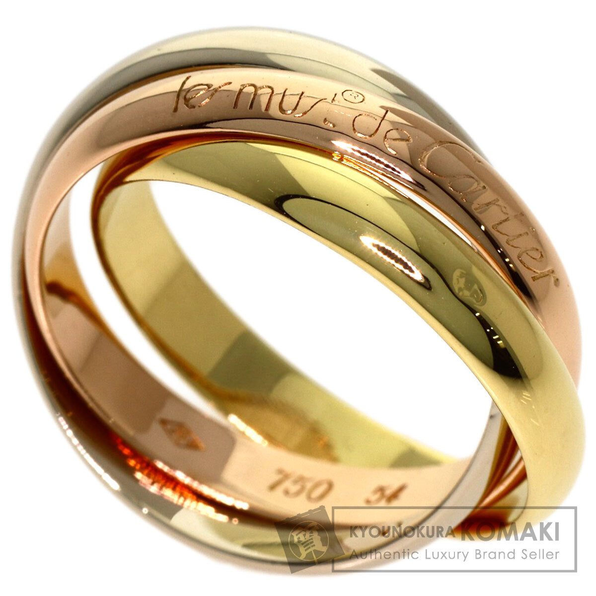 CARTIER Trinity #54 Ring K18 Yellow Gold K18 White GoldLadies [Used]