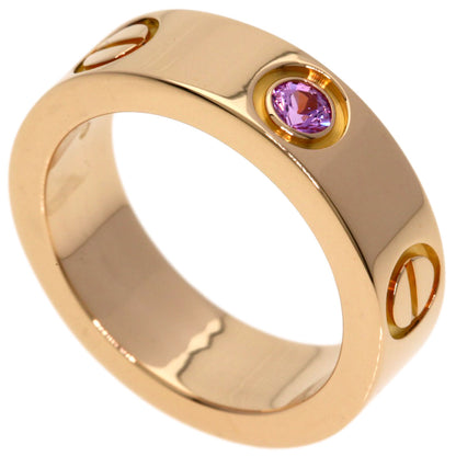 CARTIER Love ring 1P sapphire #47 Ring K18 Pink Gold Ladies [Used]