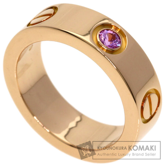 CARTIER Love ring 1P sapphire #47 Ring K18 Pink Gold Ladies [Used]