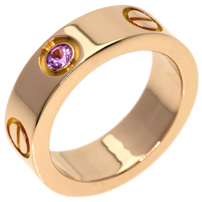 CARTIER Love ring 1P sapphire #47 Ring K18 Pink Gold Ladies [Used]