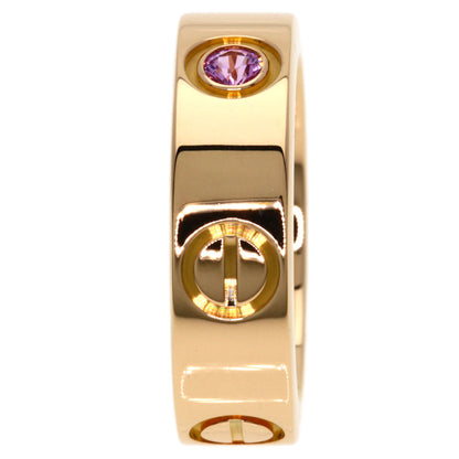 CARTIER Love ring 1P sapphire #47 Ring K18 Pink Gold Ladies [Used]