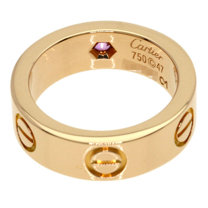 CARTIER Love ring 1P sapphire #47 Ring K18 Pink Gold Ladies [Used]