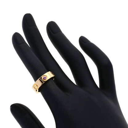 CARTIER Love ring 1P sapphire #47 Ring K18 Pink Gold Ladies [Used]