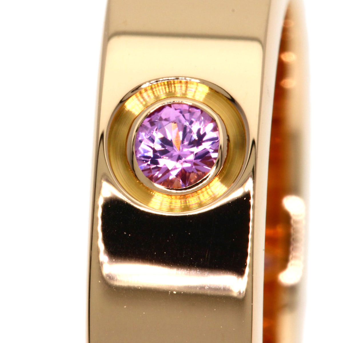 CARTIER Love ring 1P sapphire #47 Ring K18 Pink Gold Ladies [Used]