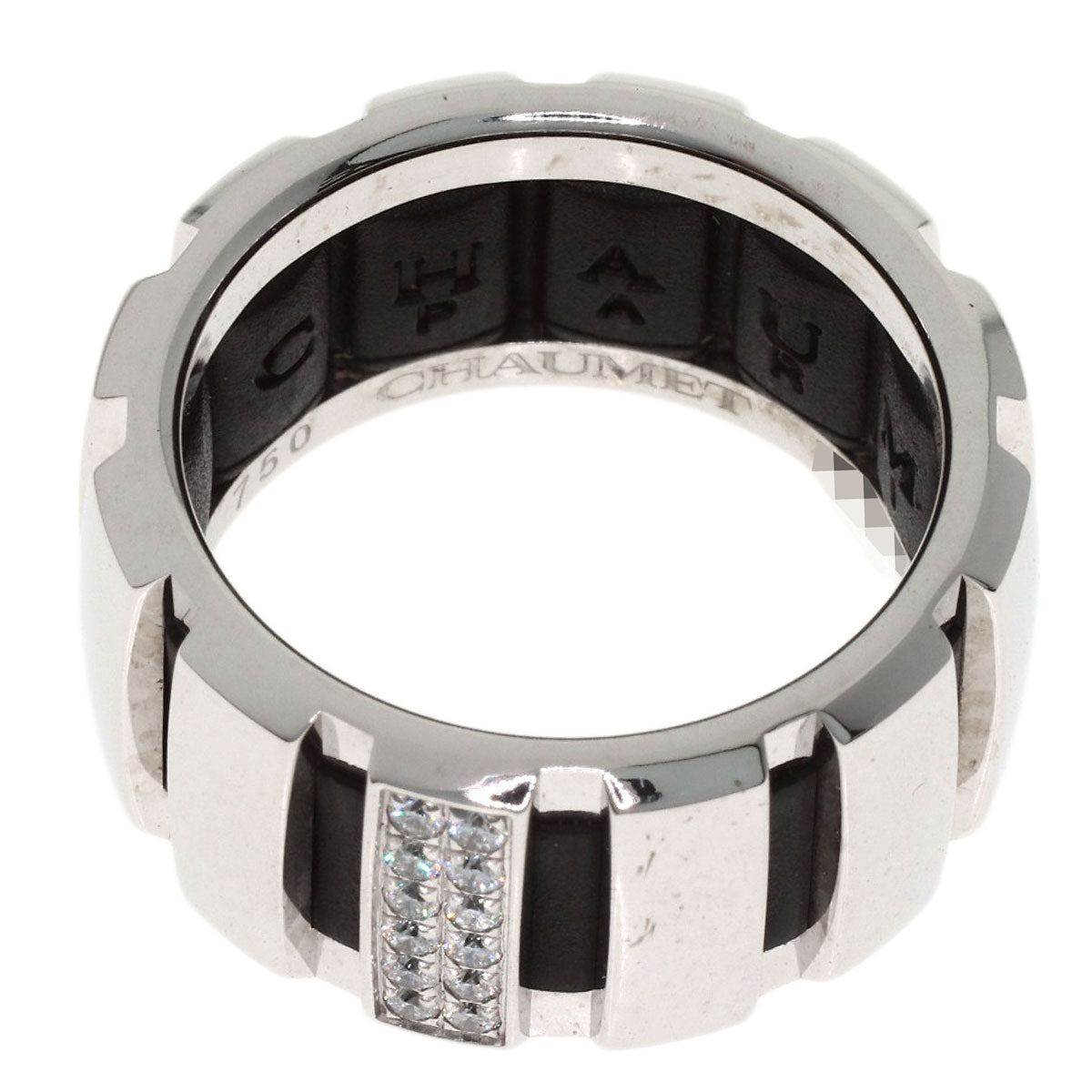 Chaumet Class One MM Diamond #52 Ring K18 White Gold Ladies [Used]