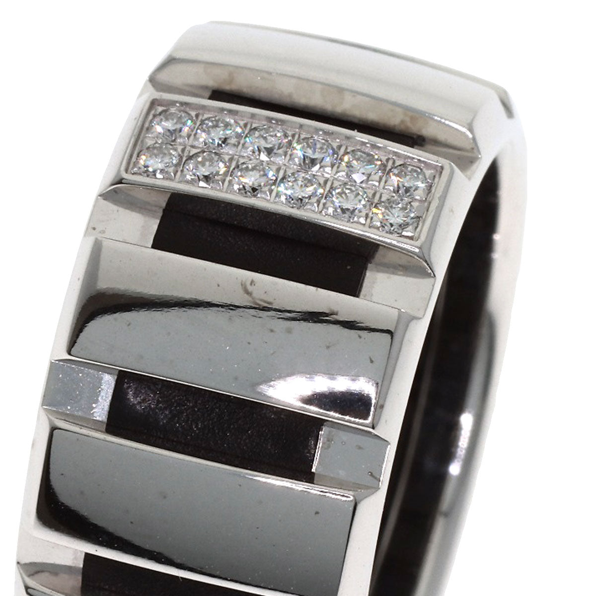 Chaumet Class One MM Diamond #52 Ring K18 White Gold Ladies [Used]