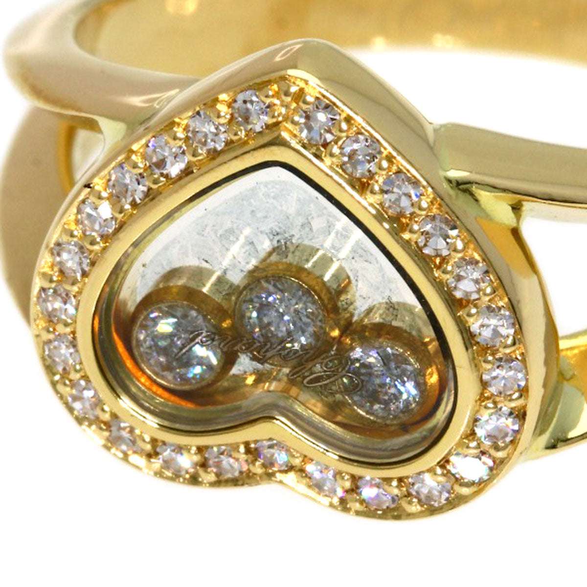 Chopard Happy diamond Ring K18 Yellow Gold Ladies [Used]