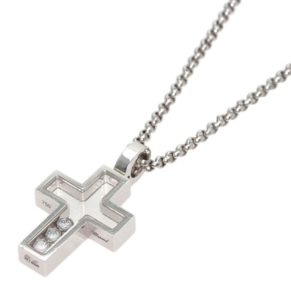 Chopard Happy Diamond Cross Diamond Necklace K18 White Gold Ladies [Used]