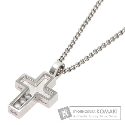Chopard Happy Diamond Cross Diamond Necklace K18 White Gold Ladies [Used]