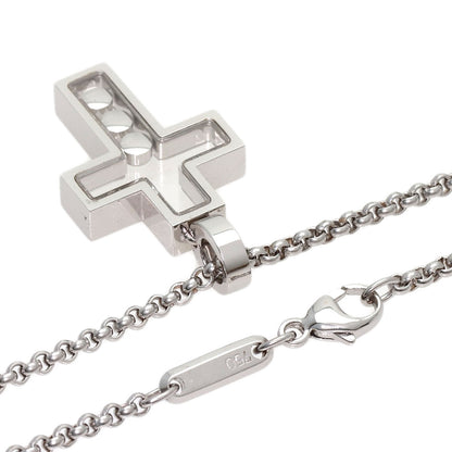 Chopard Happy Diamond Cross Diamond Necklace K18 White Gold Ladies [Used]