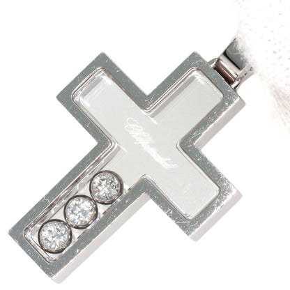 Chopard Happy Diamond Cross Diamond Necklace K18 White Gold Ladies [Used]