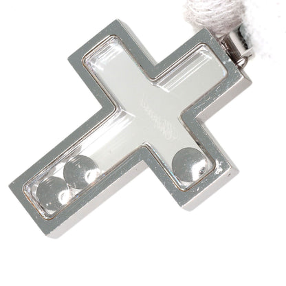 Chopard Happy Diamond Cross Diamond Necklace K18 White Gold Ladies [Used]