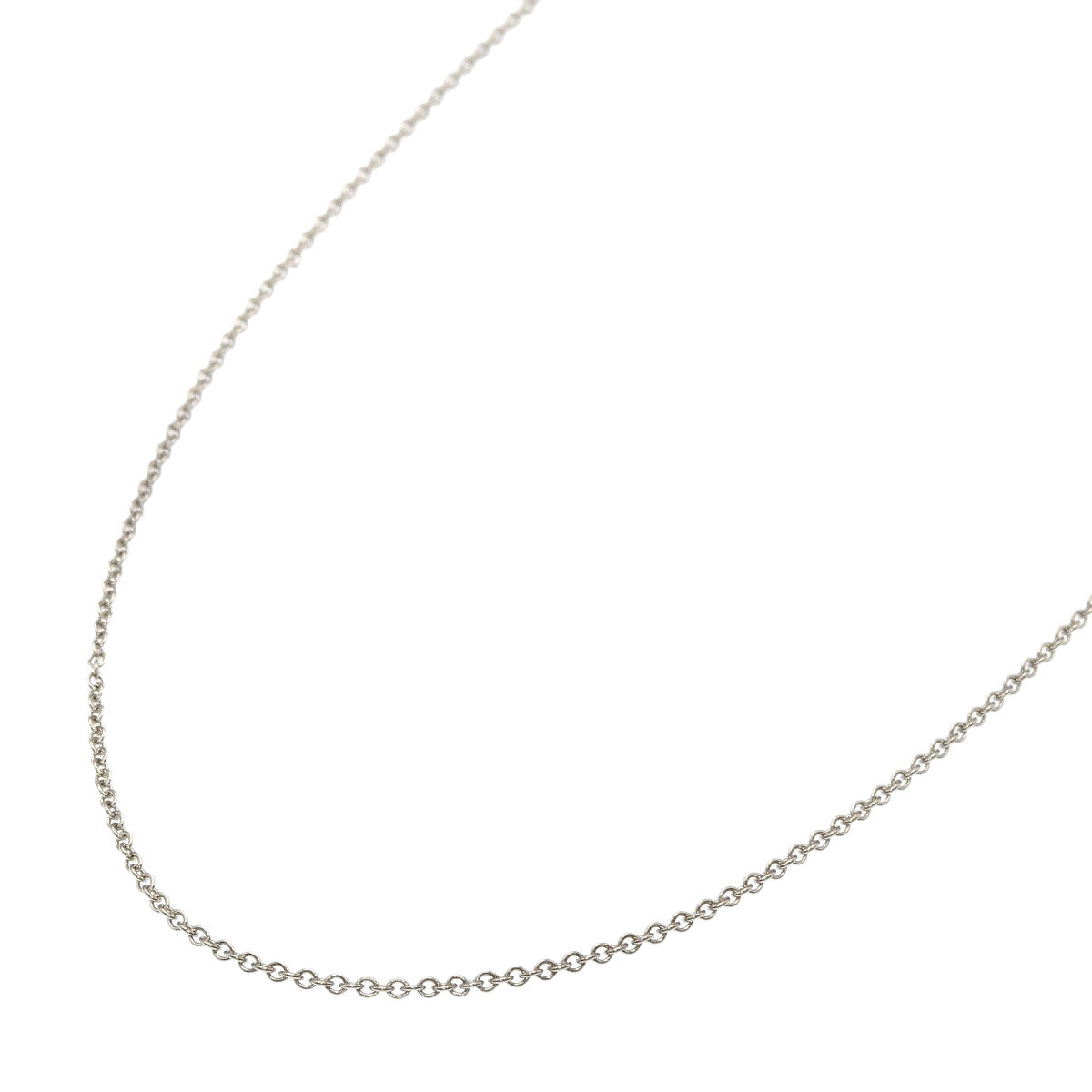 TIFFANY&Co. Chain 17.7" Necklace K18 White Gold Ladies [Used]