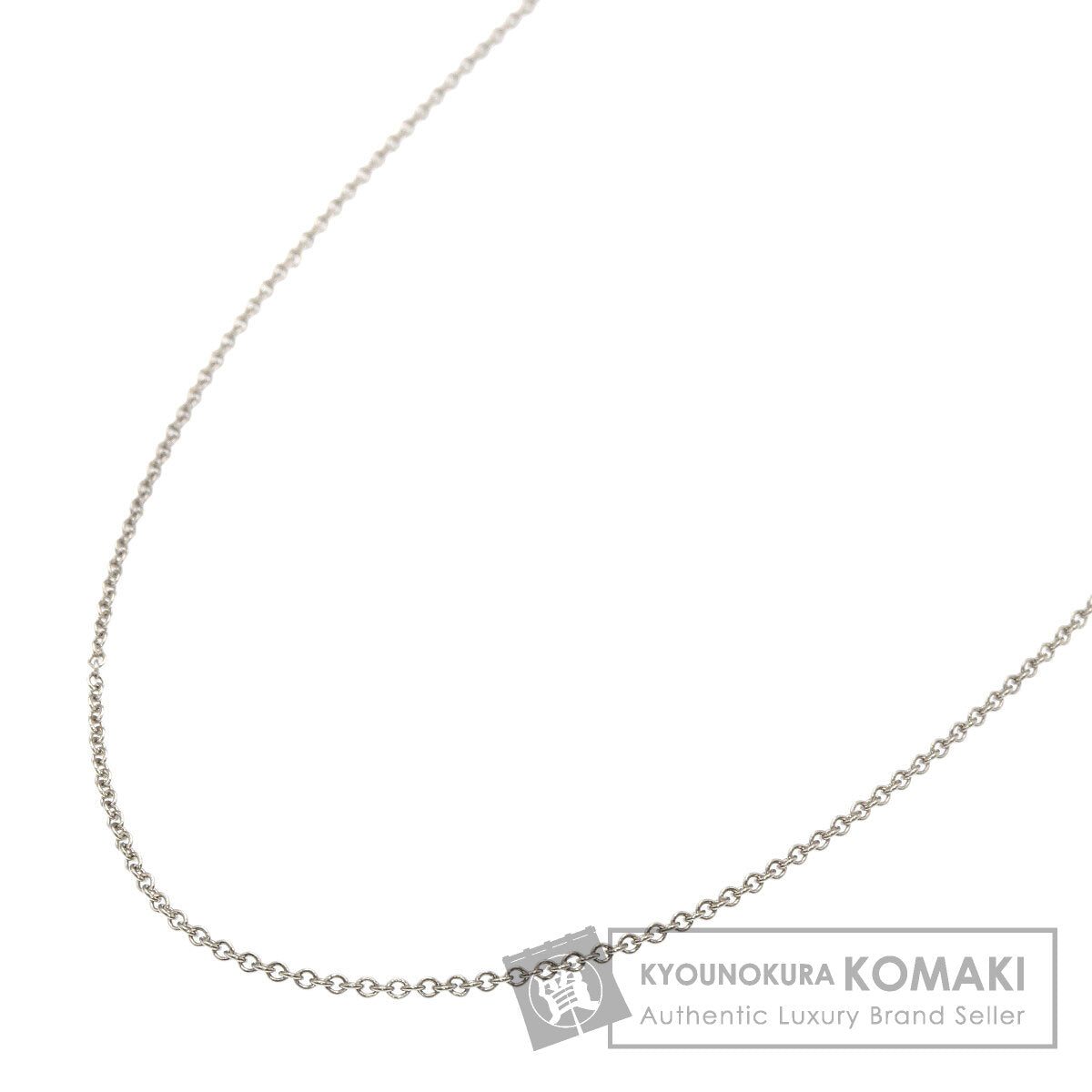 TIFFANY&Co. Chain 17.7" Necklace K18 White Gold Ladies [Used]