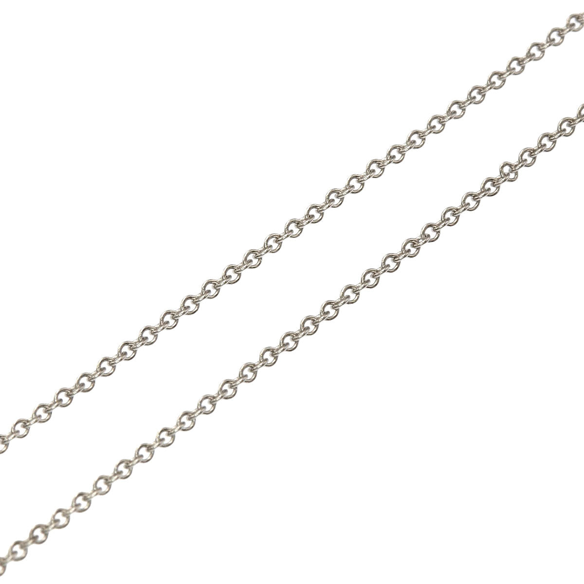 TIFFANY&Co. Chain 17.7" Necklace K18 White Gold Ladies [Used]