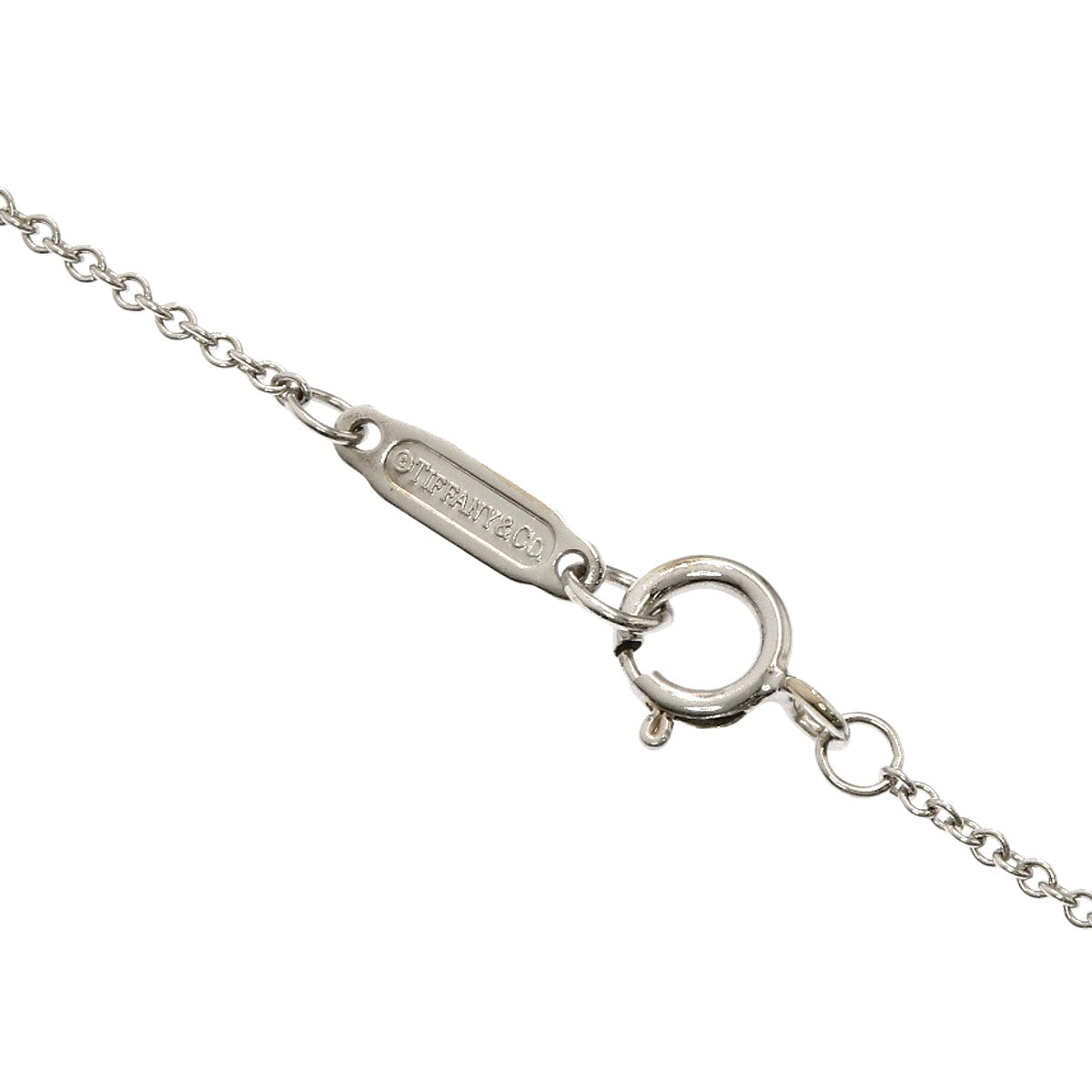 TIFFANY&Co. Chain 17.7" Necklace K18 White Gold Ladies [Used]