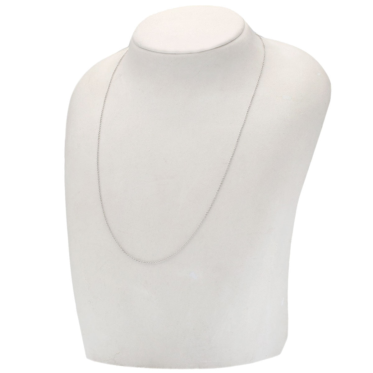TIFFANY&Co. Chain 17.7" Necklace K18 White Gold Ladies [Used]