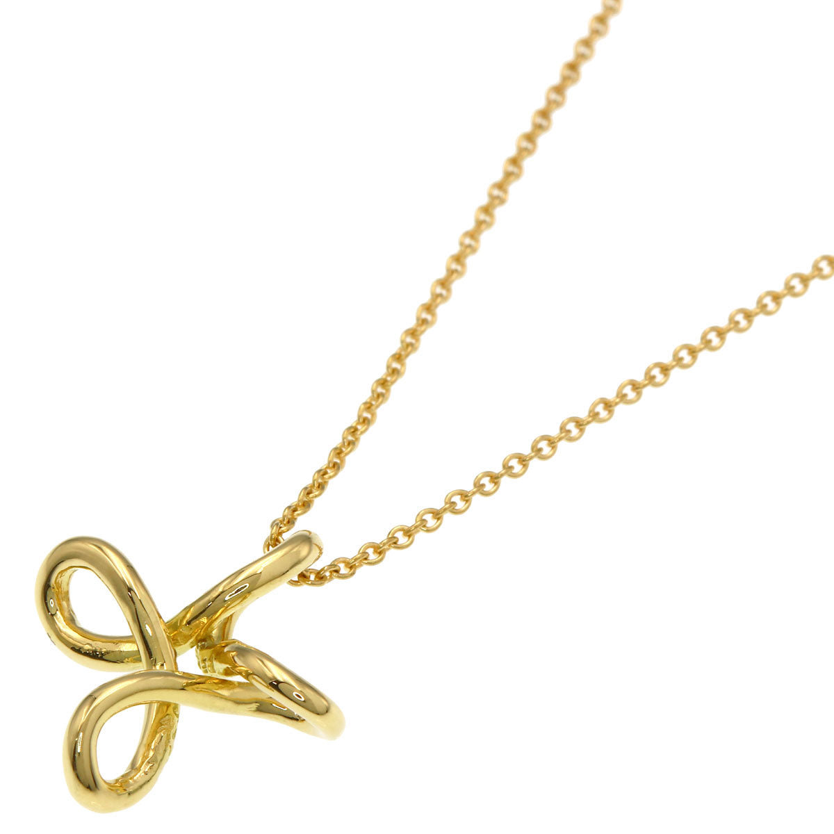 TIFFANY&Co. Infinity cross Necklace K18 Yellow Gold Ladies [Used]