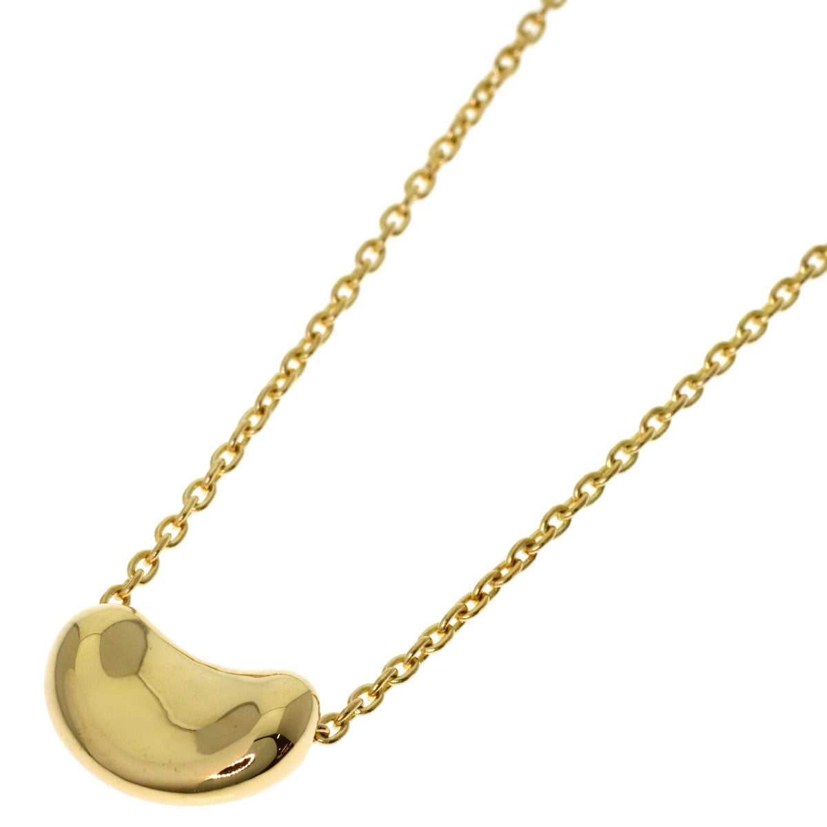TIFFANY&Co. Bean Necklace K18 Yellow Gold Ladies [Used]