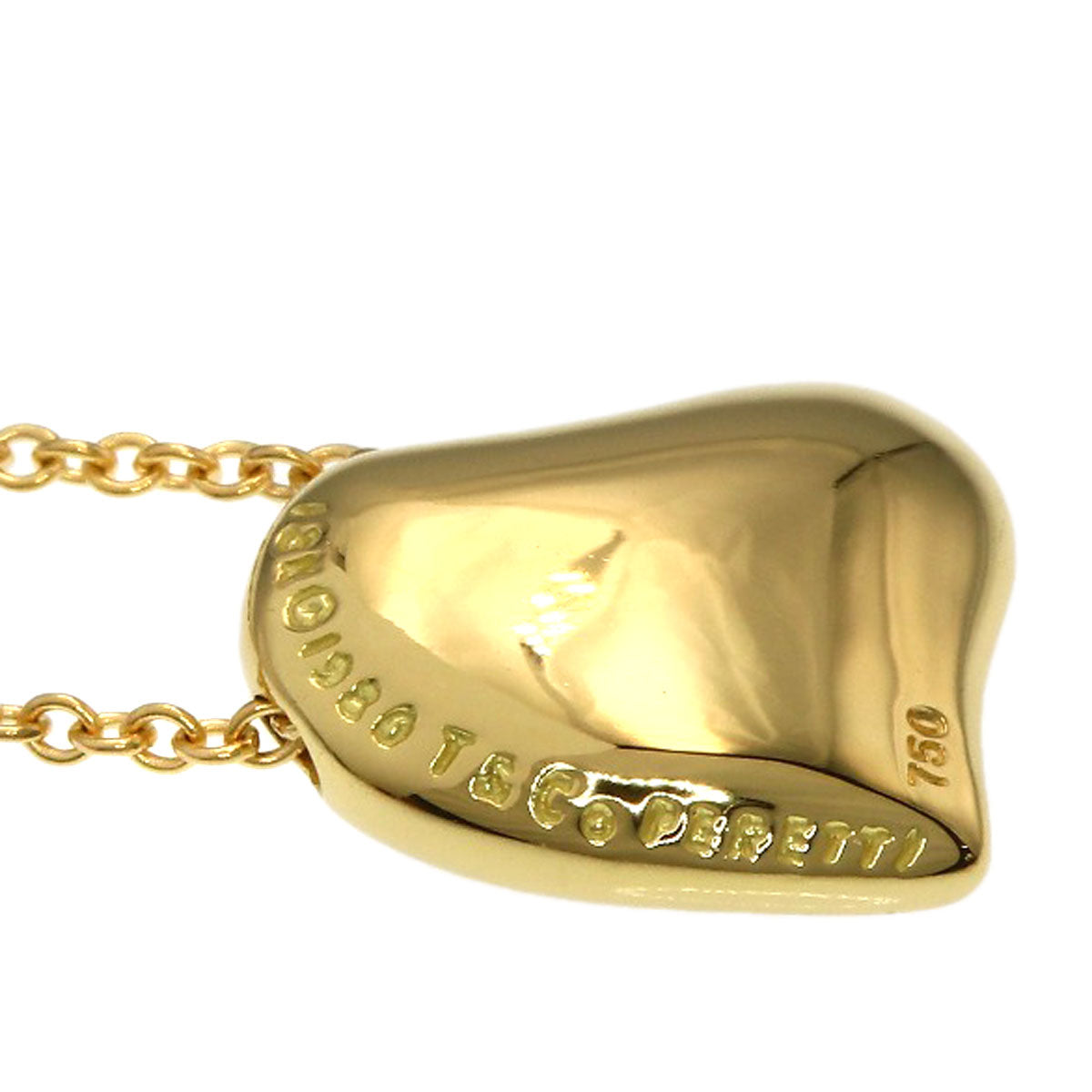 TIFFANY&Co. Full heart Necklace K18 Yellow Gold Ladies [Used]